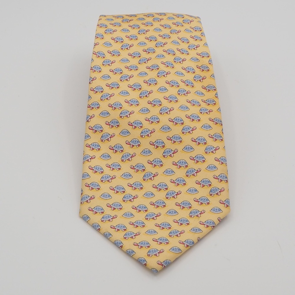Vineyard Vines 100% Silk Turtle Tie Made in USA Novelty‎ Preppy